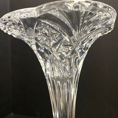 VTG Cristal D’Arques 8.25″ Vincennes Crystal Candleholder Trumpet Fluted France