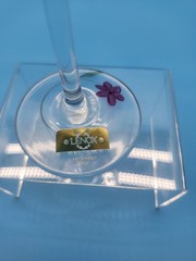 Lenox Floral Spirit Set of 4 Handcut Handpainted Tulip Wine Glasses