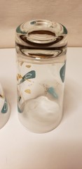 Federal Glass Set Of 2 Amoeba Boomerang Tumblers. 5-5/8″ High .