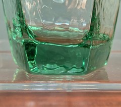 2 Vintage Libbey CHIVALRY Spanish Green Old Fashioned Rocks Textured Glasses