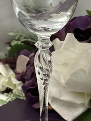 Sasaki Wine Glasses Renaissance Gold Rim Vintage 7 1/8″ Clear Barware Glasses *