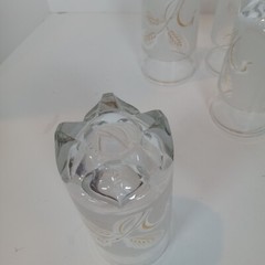 MCM «DISCOVER ITALY» 6 DRINKING GLASSES WHEAT SHAFT DESIGN 1960’S