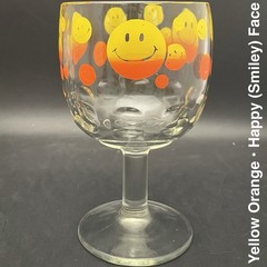 Bartlett Collins 6pc Pokee Peace•Keep On Truckin•Happy Face Goblets c1970s USA
