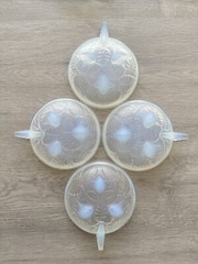 Vintage André Delatte Opalescent Glass Dessert Service for ARVES France Sabino