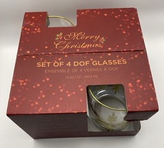 4 Anchor Hocking 14 Oz Double Rocks Glasses. New In Box. CHTM-1110