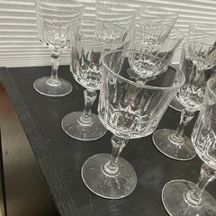 A lot of 11 Vintage Crystal Wine Water Glasses/Goblets 5 1/2″ x 2 1/8″ diameter