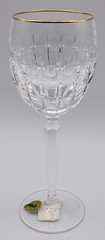 Waterford Grenville Gold Wine Glass 8″ Tall Ireland New with Tags