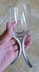 SET OF 6 FOSTORIA TRIUMPH PLATINUM 6.5″ Tulip Wine Stemmed Tripod RARE!