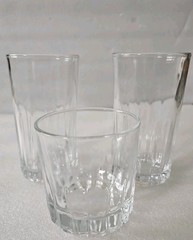LIBBEY Crisa Glass Wear Clear 1 Whisky & 2 – 12OZ Beverage Tumblers Set Of 3