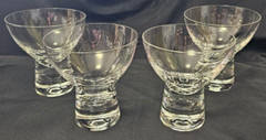 Vintage «Reflection Clear» by Imperial Glass-Ohio Champagne Glasses 4.25″ tall