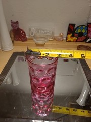 Northwood Cranberry Coin Dot Optic 8 oz. Tumbler
