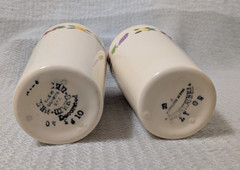 Pair (2) Franciscan Small Fruit Tumbers, Embossed Hand Painted, USA-VTG 1949-54
