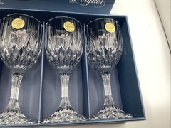 Cristal d’Arques Wine Glasses Set of 4 Bretagne Pattern 6.5 Inch BNIB