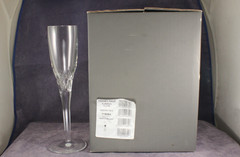 Waterford Cut Crystal Elberon Set of Four 9¼ Champagne Flutes w Orig Box Ireland