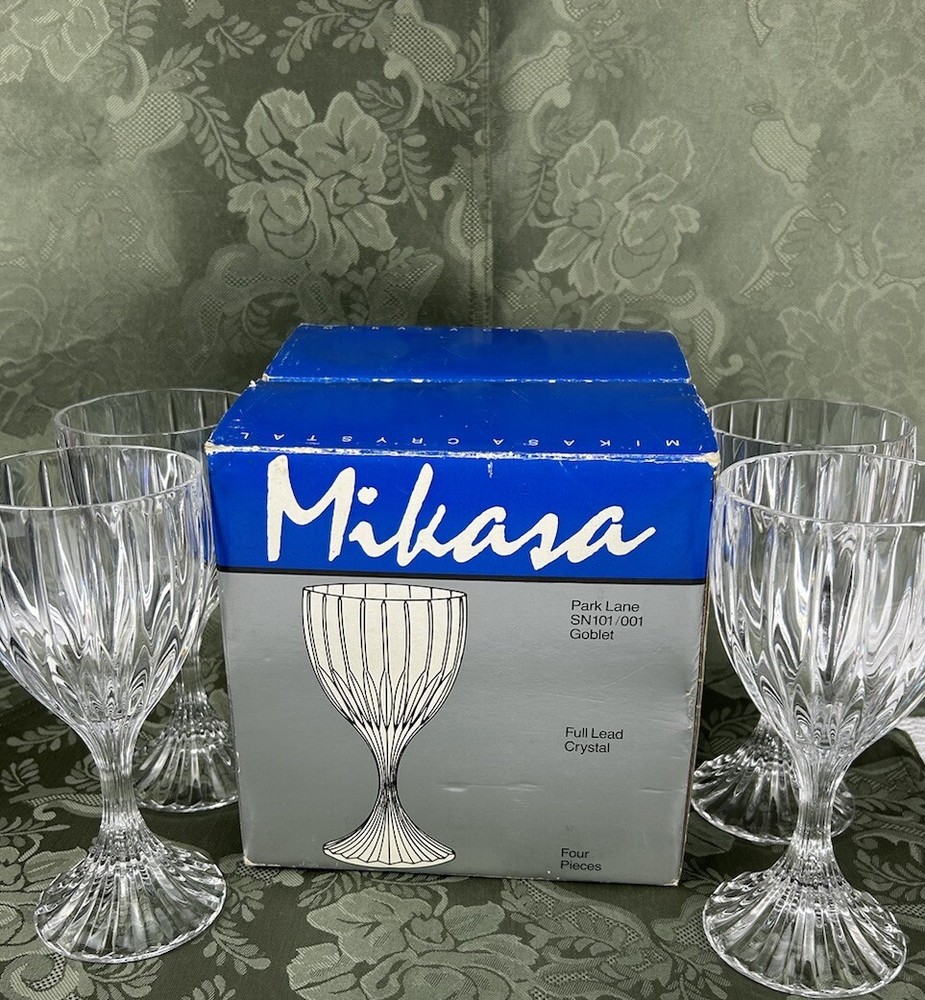 Vintage Mikasa PARK LANE Goblet Set of 4 SN101/001