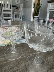 Set Of 4 Princess House Esprit Wine Liquor Sherbet Champagne glasses