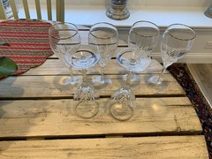 Mikasa Crystal ORION- Gold 8 5/8 Water Wine Goblet Germany Set Of 6
