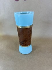 SiestaWare Hawaiian Luau Wood Wrapped Tiki Glass Blendo Style MCM Barware