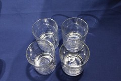 Ketel One Vodka Embossed Rocks Glass Old Fashioned Lowball Italy – Set of 4