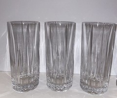 Set Of 4! Godinger Shannon Crystal Ingrid Highball Glasses 6.25”