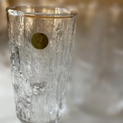 HOYA Icy Textured Bedside Carafe Tumbler Glass D6.4cm H12cm 8 Set