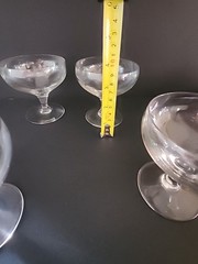 Vintage Atomic Starburst Crystal Champagne Coup Sherbert Glasses Set Of 4