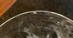 (1) Baccarat Malmaison Tall Crystal Water Goblet~ 8” ~France ~Signed~ CHIP