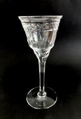 Vintage Seneca Glass Cordial LAUREL Hand-Blown Hand-Cut & Etched Lead Crystal