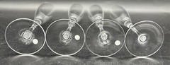 Set Of 4 Tiffany & Co Champagne Flutes Clear Glass 9″ Tall