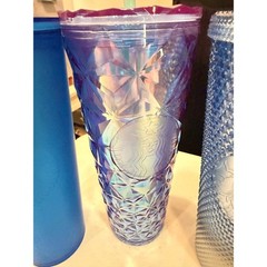 Starbucks Blue Tumbler Lot 3 Royal Blue Soft Touch Prism & Studded 24 oz
