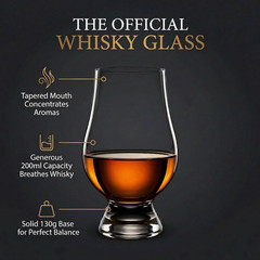 Whiskey Glass Set of 4 Lead Free Crystal Tapered Nosing Glasses for Scotch