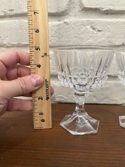 Vintage Fosteria Heritage Crystal Champagne Sherbert Clear Glasses 5″ Set of 2
