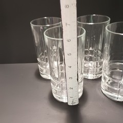 Cristal D’Arques Durand Arizona Parallel 4 Highball Glasses Tumblers 5 & 7/8