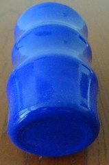 *PLATONITE OVIDE STYLE COBALT/WHITE 9 OZ TUMBLER HAZEL ATLAS-B65-G
