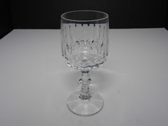 Schott Zweisel Tango Cut Wine Stem Clear Crystal 6 3/8″ T ca 1984-87