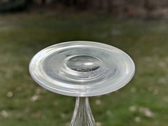 Boston & Sandwich Hollow Stem Cut Flint Glass Mouth Blown Wine Champagne Blank