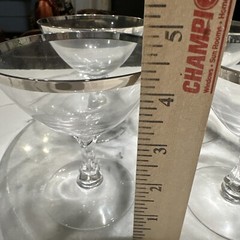 4 Vintage Fostoria Wedding Ring Champagne Cocktail Sherbet Goblets Glasses 4.25”