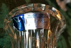 ( 1 CRYSTAL ) GLASS Table Beauties ! Set of THREE CLEAR