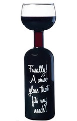 BigMouth Inc Wine Bottle Glass 750 mL Hand Blown Clear Novelty 11.4 in