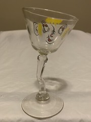 Beau Brummel Mid Century Modern Vintage Gay Fad Tipsy Tini Cocktail Glass