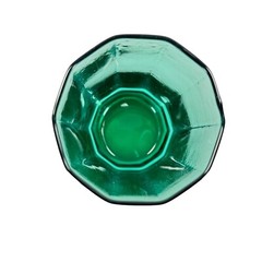 5ct Set VTG Anchor Hocking 16 oz Essex Green Paneled Flat Tumbler Glasses 6 3/8″