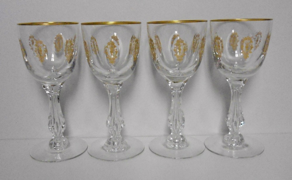 Tiffin PALAIS VERSAILLES 6-3/8″ Claret Wine Glasses SETS OF FOUR More Here