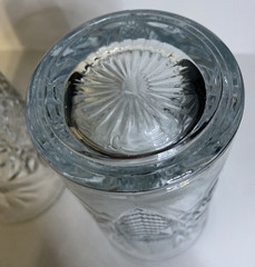 Libbey Hobstar Highball «Star of David» 16oz Drinkng Glass VTG Thick Set Of 2