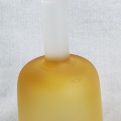 Set of 2 MCM Frosted Amber Gradient Colored Footed 5 3/8″ Tall Glasses