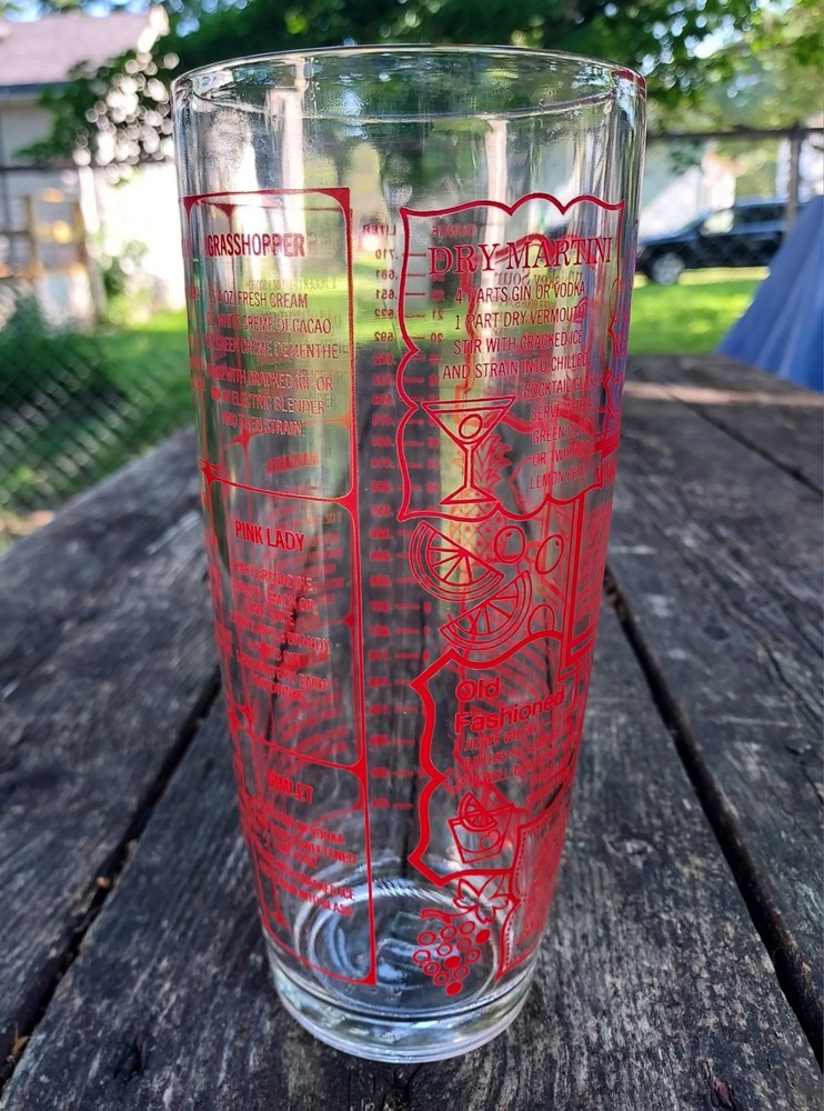 Giant Novelty Mid Century Modern Drink Mix Glass