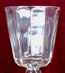 EAPG Goblet Inverted Prism King Son & Co Clear Glass 1883 #150