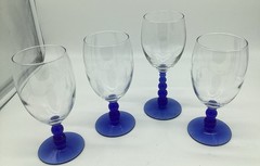 Libbey Metropolis Blue Mediterranean Iced Tea Goblets & Water Goblet