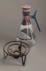 Inland Glass Carafe and Warmer Durable Heat Proof Glass Chicago. MCM Kitsch Nice