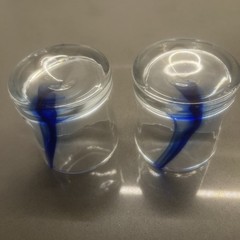 2 Libbey Blue Ribbon “Rocks Glass” With Dimpled Sides
