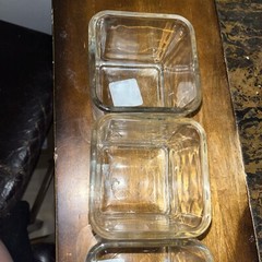 Libbey Square Glass Medium Lot Of 4